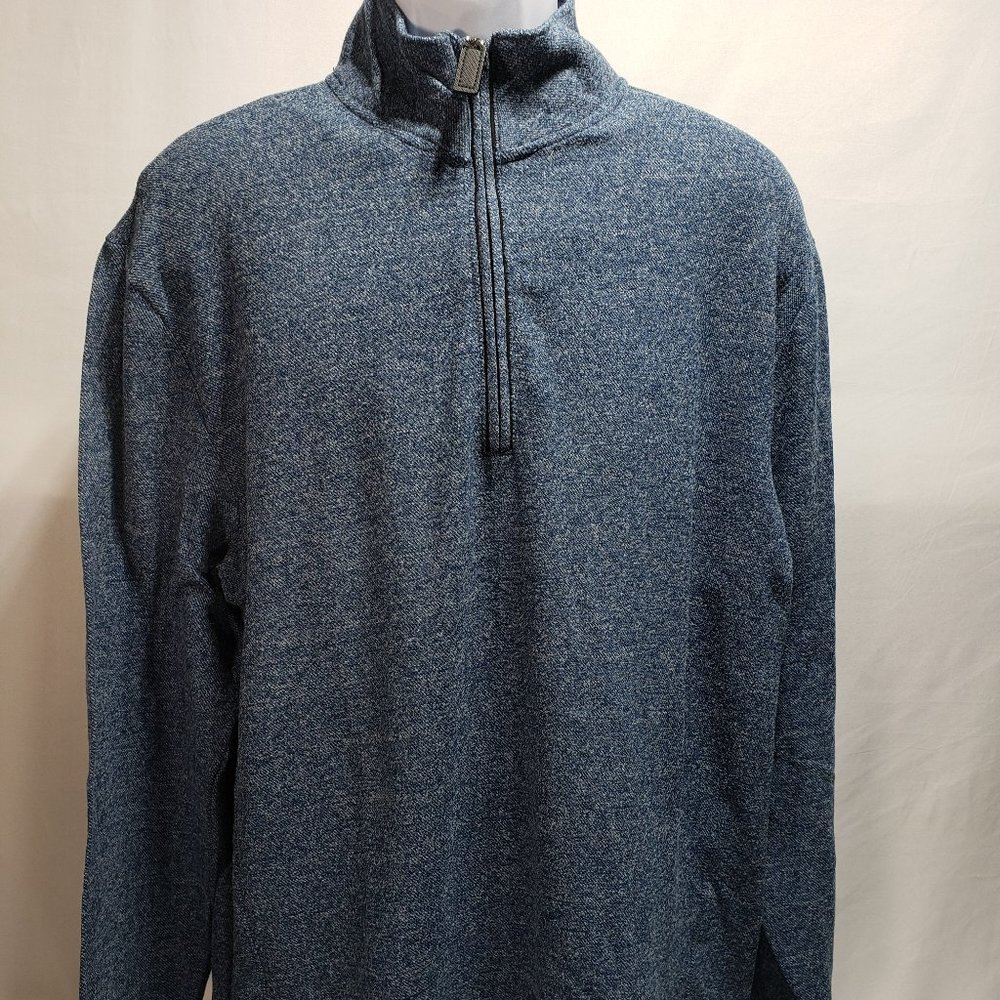 Member's Mark Men's Classic Fit Soft Stretch Quarter Zip Pullover Blue